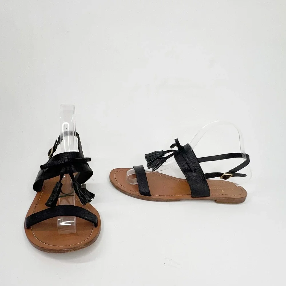 KATE SPADE Carlita Black Flat Sandals 8